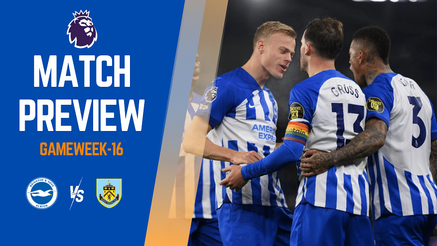 Brighton will face off against Burnley in Premier League gameweek 16