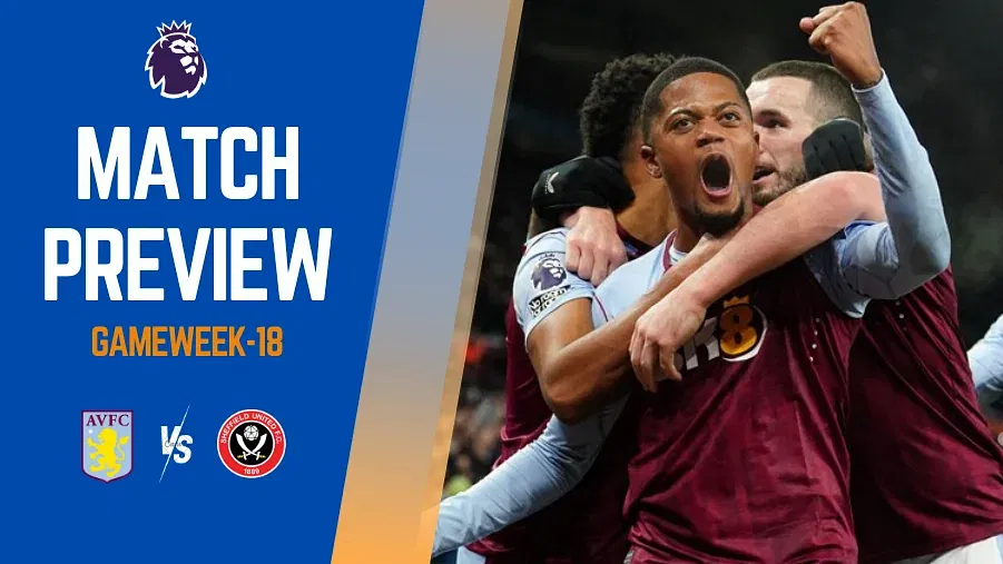 4th in the table Aston Villa entertain rock bottom Sheffield United as hosts at the Villa Park stadium this Friday, 22 December, 2023