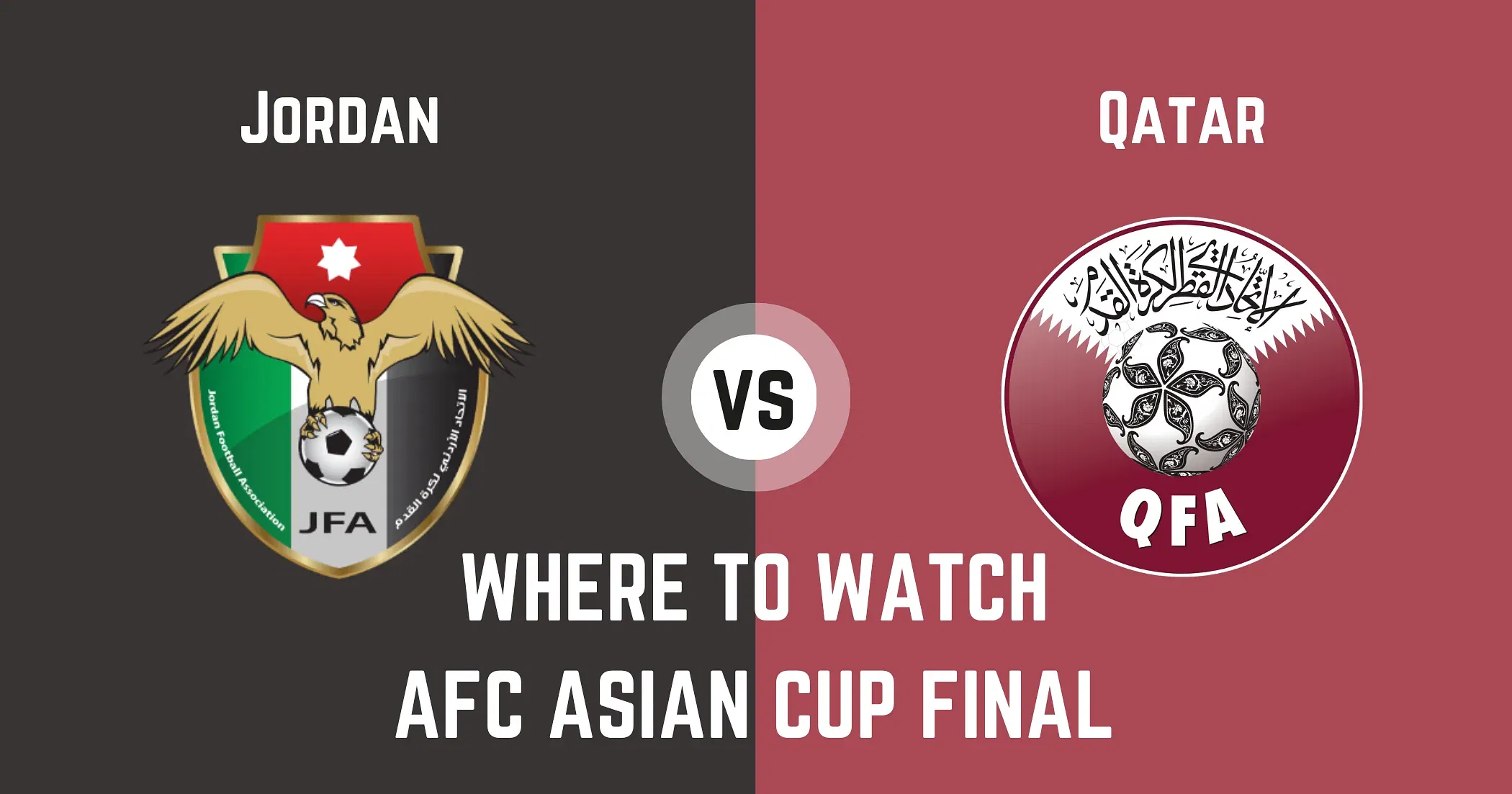 Where to watch Jordan vs Qatar