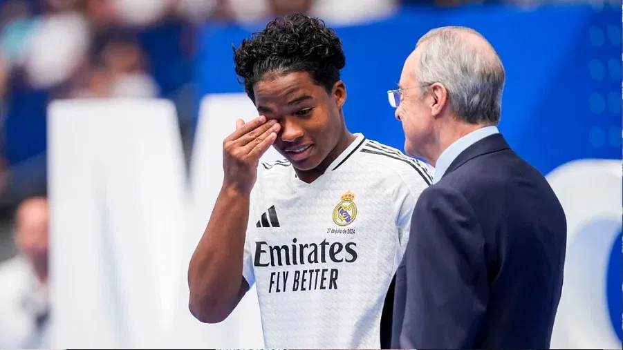 Teary-eyed Endrick officially unveiled by Real Madrid