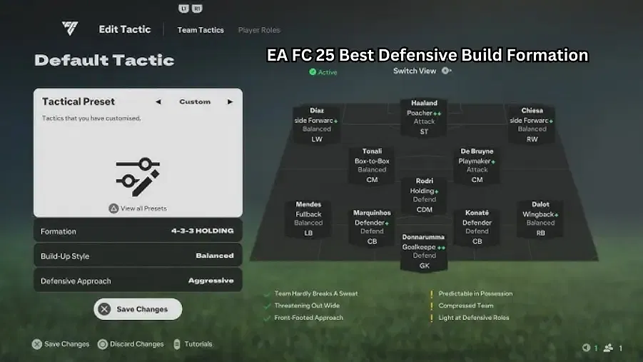 EA FC 25 Best Defensive Build Formation