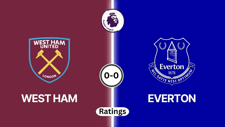 West Ham vs Everton Player Ratings