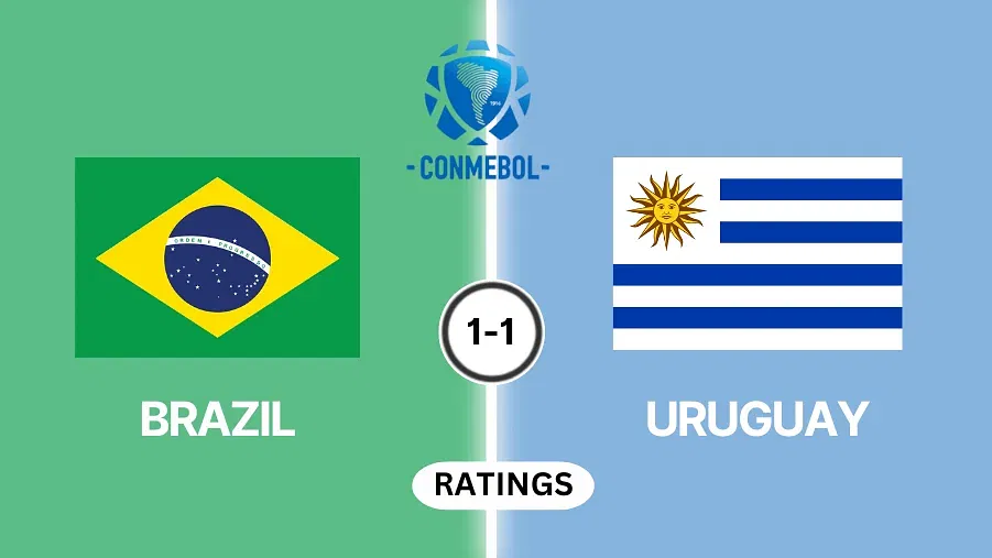 Brazil vs Uruguay Player Ratings