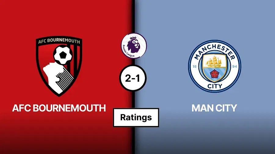 Bournemouth vs Man City player rating