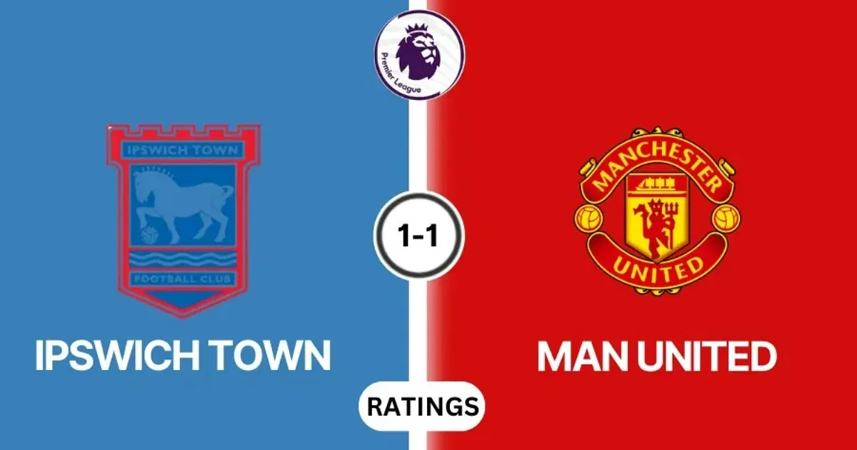 Ipswich Town vs Manchester United Player Ratings