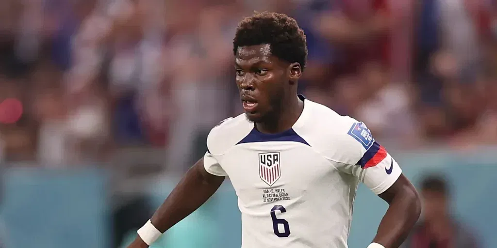 Musah representing the USMNT