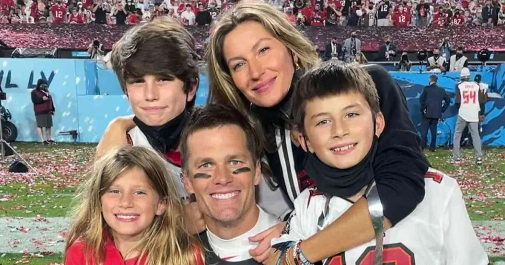 NFL Legend Tom Brady with his family