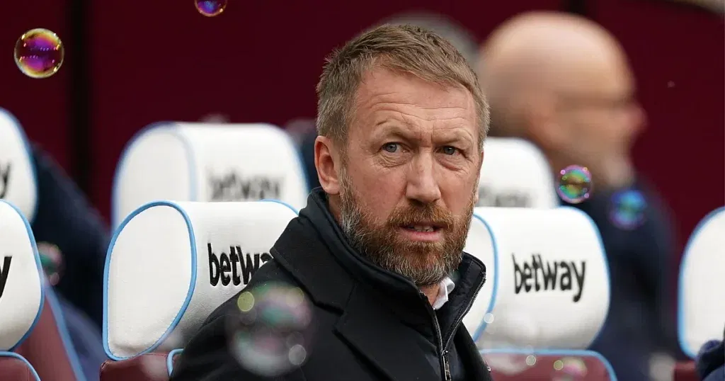 Graham Potter at West Ham's London Stadium