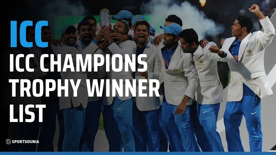 List of ICC Champions Trophy Winners Till Now