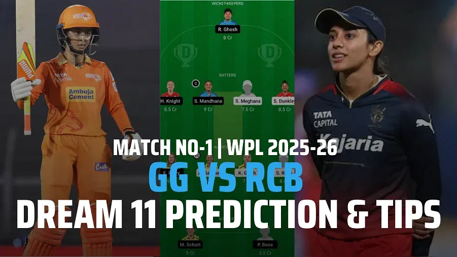 GG-W vs RCB-W Dream11 Prediction: Dream11 Team Today, Fantasy Cricket Tips, Playing XI, Pitch Report, Injury Update &#8211; WPL 2025, Match-1