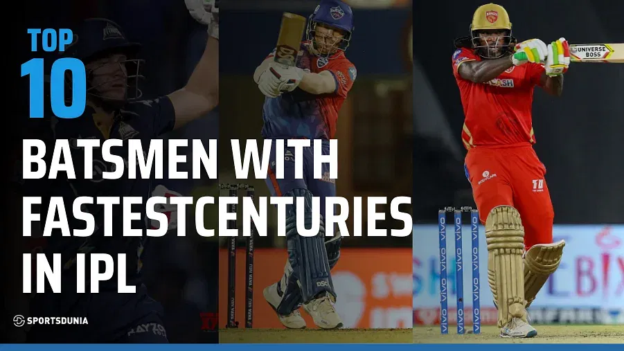 Top 10 Batsmen with Fastest Centuries in IPL