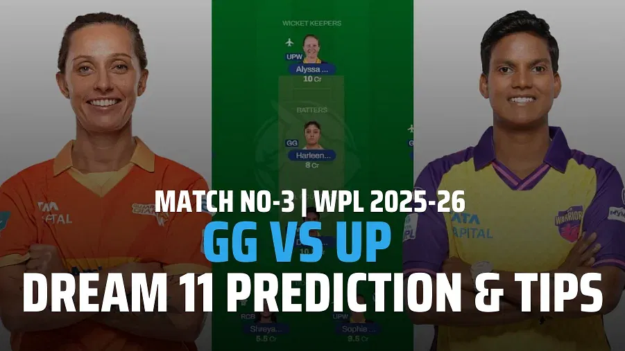 GG-W vs UP-W Dream11 Prediction: Dream11 Team Today, Fantasy Cricket Tips, Playing XI, Pitch Report, Injury Update – WPL 2025, Match-3