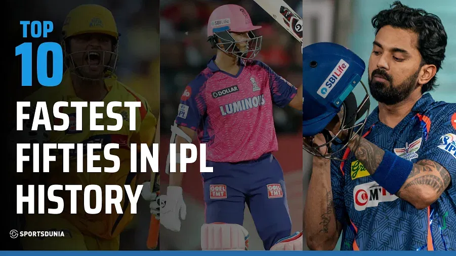 Who has scored the fastest fifties in IPL history?