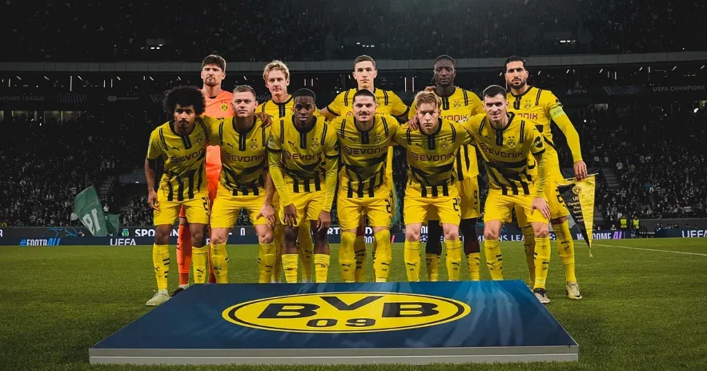 Borussia Dortmund Players during a group photo