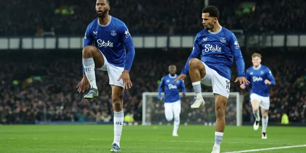 Beto and Ndiaye celebrating the opening goal of the night 