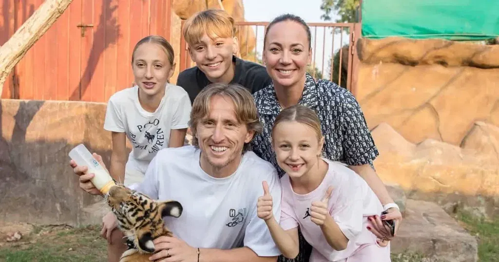 Luka Modric with his family