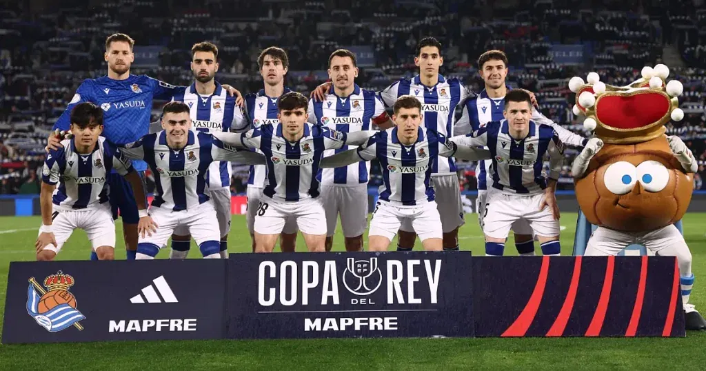 Real Sociedad team ahead of their Copa Del Rey 